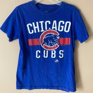 Chicago Cubs Tee Shirt Women’s Medium (10-12) Majestic MLB